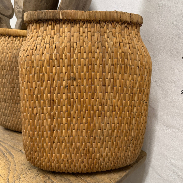 Water Tiger Decor Antique Chinese Willow Baskets