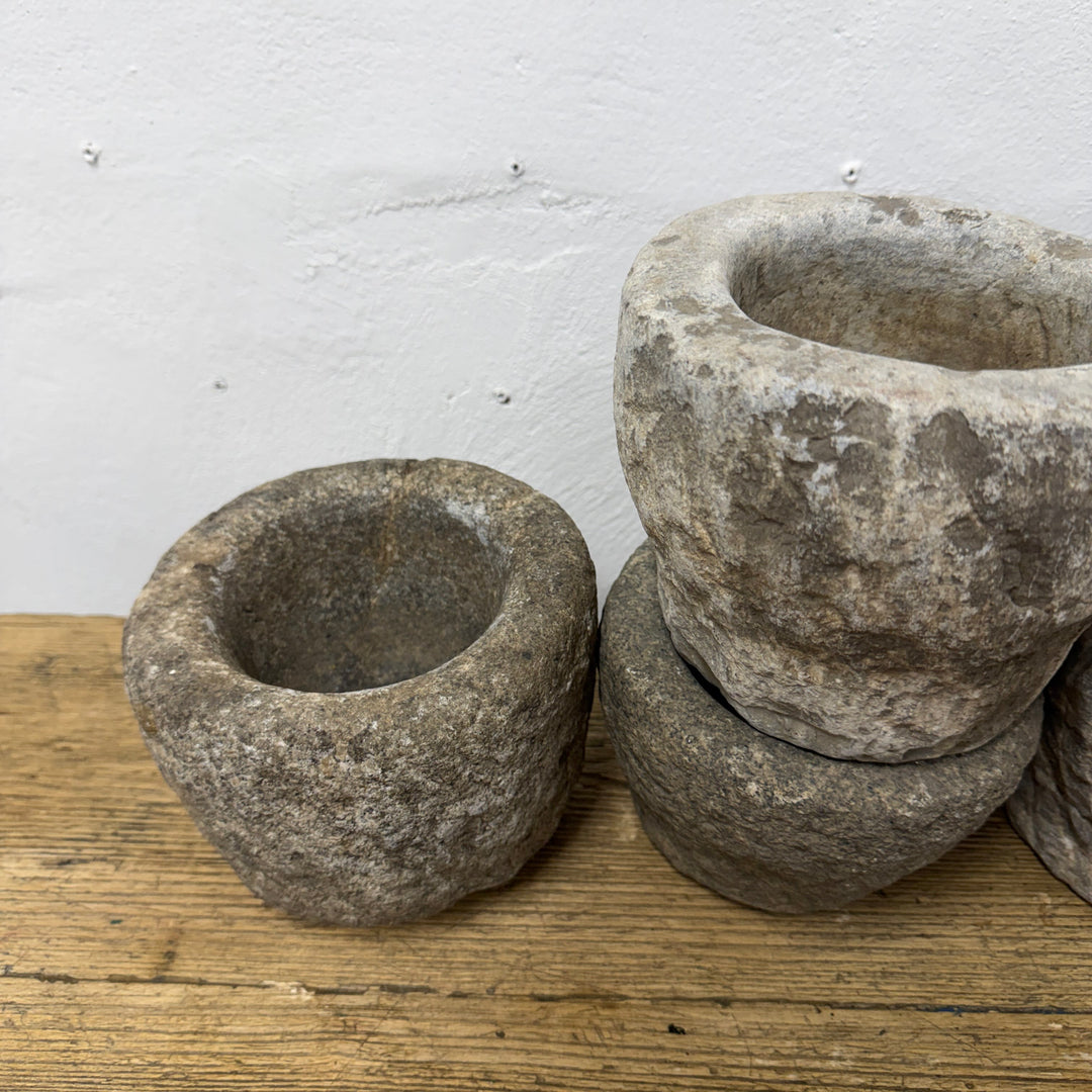 Water Tiger Decor Vintage Stone Mortars from China.