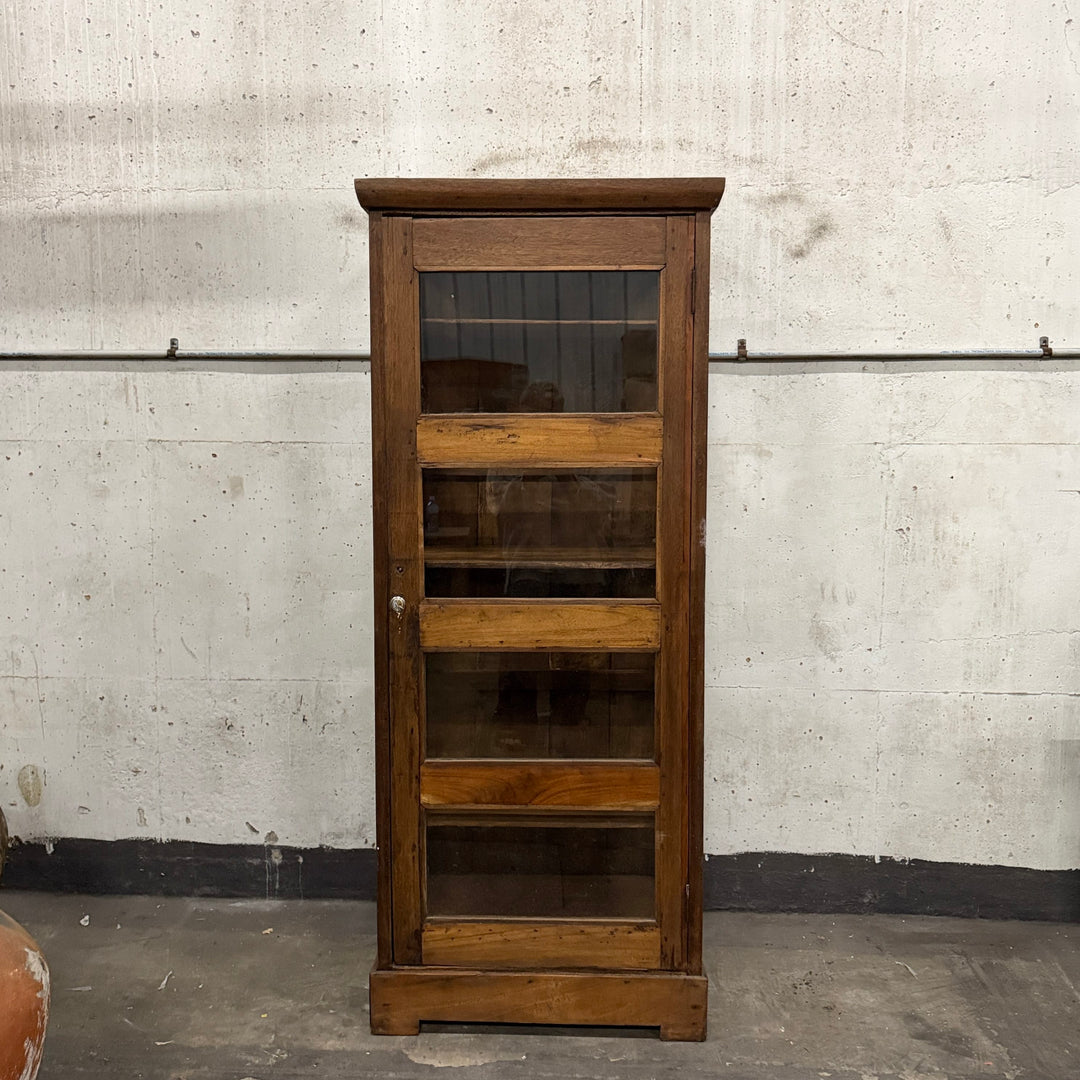 Water Tiger Furniture Vintage Colonial Glass and Teak Cabinet