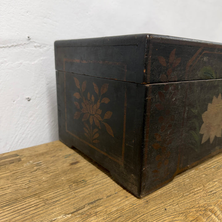 Water Tiger Decor Antique Chinese Wooden Document Box Early 1900’s
