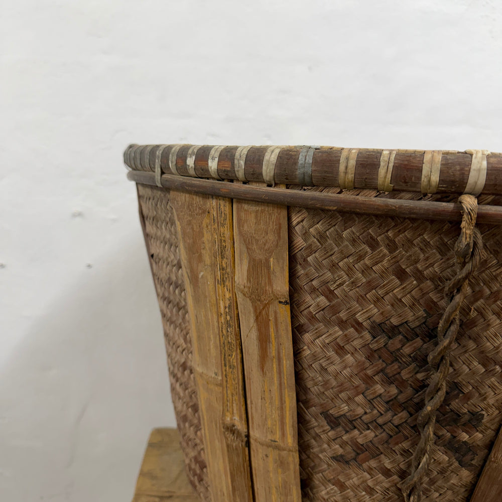 Water Tiger Decor Antique Chinese Reed Grass Baskets