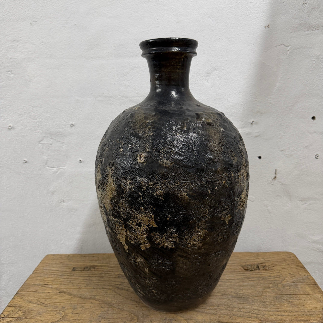 Water Tiger Decor Antique Cizhou Narrow Neck Pot