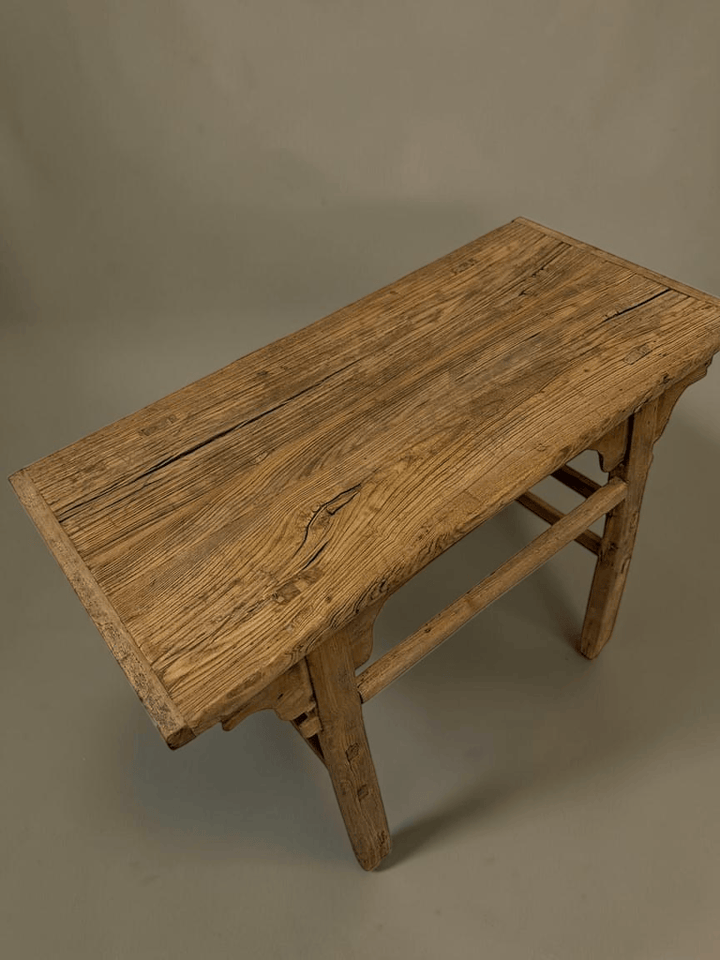 Water Tiger Furniture Light Coloured Antique Short Elm Console | 104x49x83cm