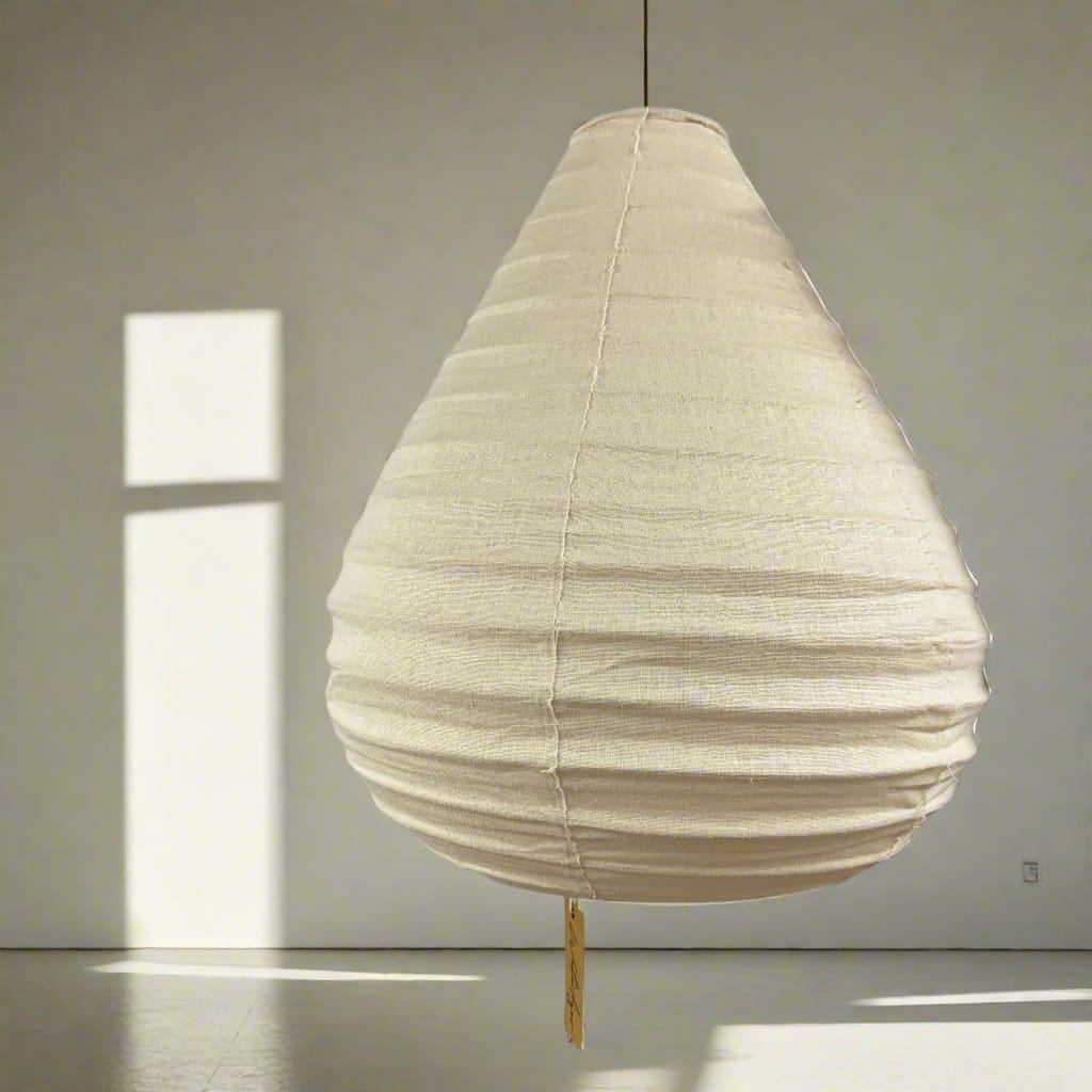 Water Tiger shop Hanging Natural Linen Lampshades - Teardrop &amp; Beehive Pendant Lights | Water Tiger