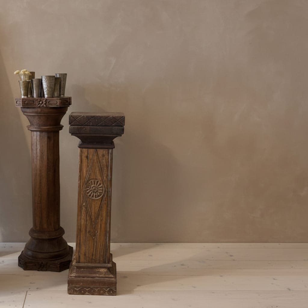 Water Tiger india Vintage Indian Teak Columns