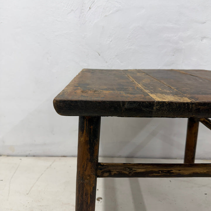Water Tiger Furniture Simple Chinese Square Elm Side Tables | 58x58x50cm