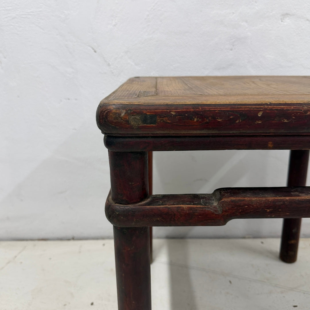 Water Tiger Furniture Antique Chinese Square Elm Side Table | 47x46x50cm