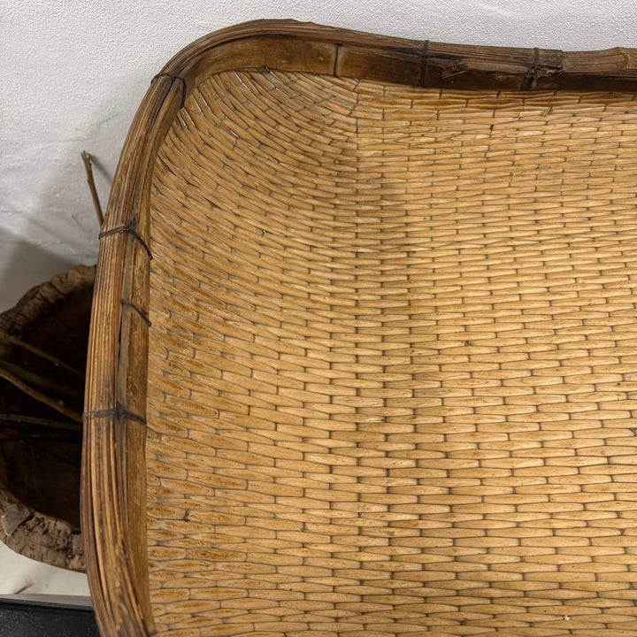 Water Tiger Decor Large Rectangle Willow Scooped Basket
