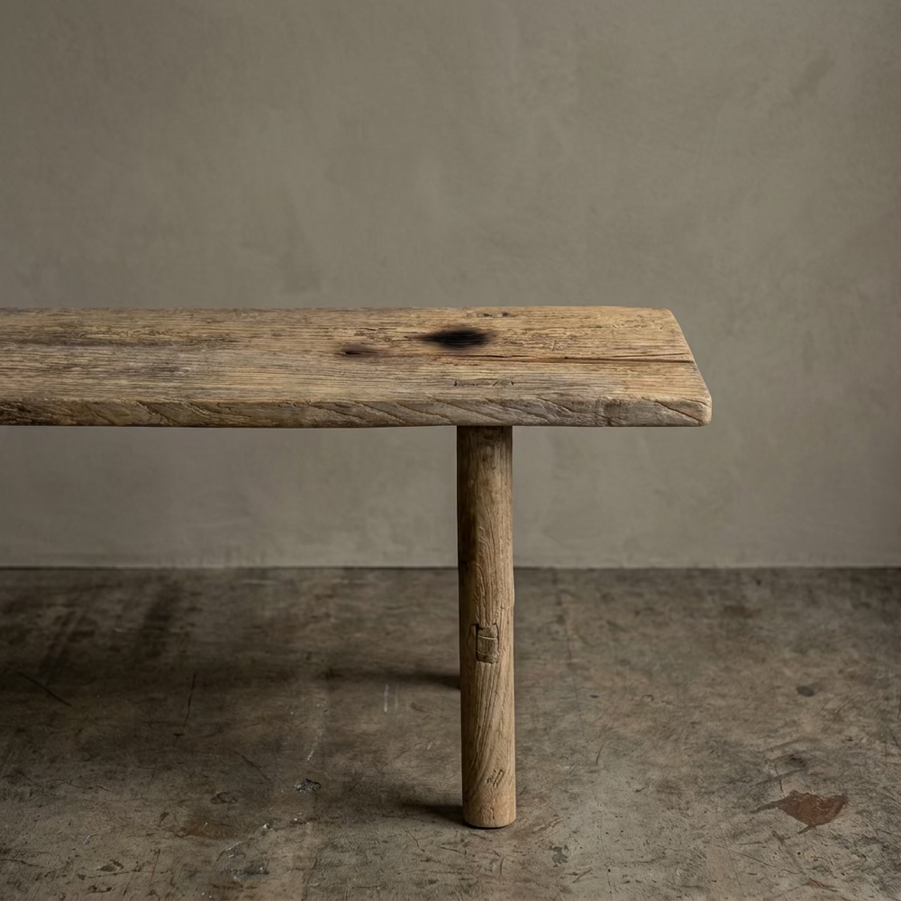 Water Tiger Furniture Antique Long Narrow Elm Bench |185x34x53cm