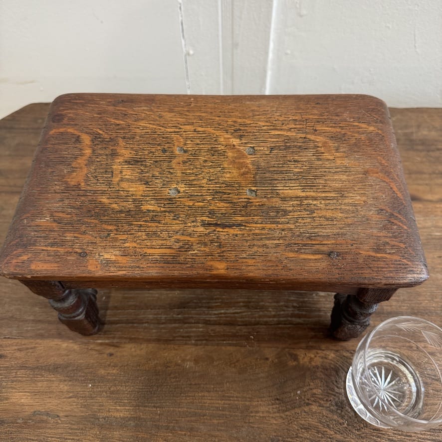 Water Tiger Furniture Oak Foot Rest Late 19TH Century