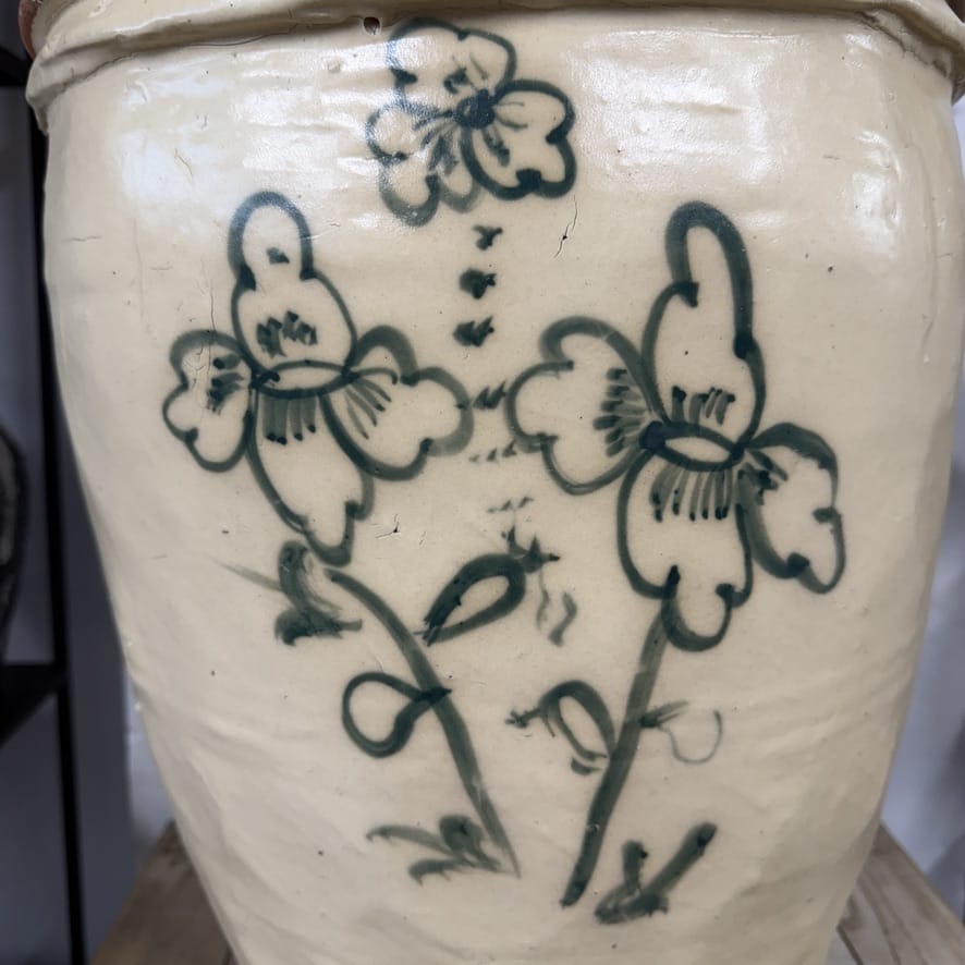 Water Tiger Decor A Cizhou  Ming Dynasty Ceramic Planter - Vessel- "Tulip"