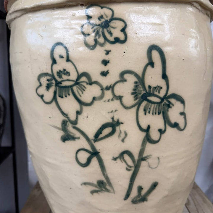 Water Tiger Decor A Cizhou  Ming Dynasty Ceramic Planter - Vessel- "Tulip"