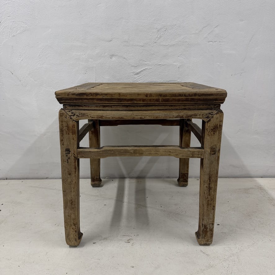 Water Tiger Furniture Antique Chinese Square Elm Side Table | 50x50x52