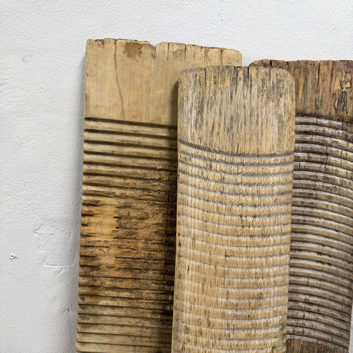 Water Tiger Decor Antique Elmwood Washboards