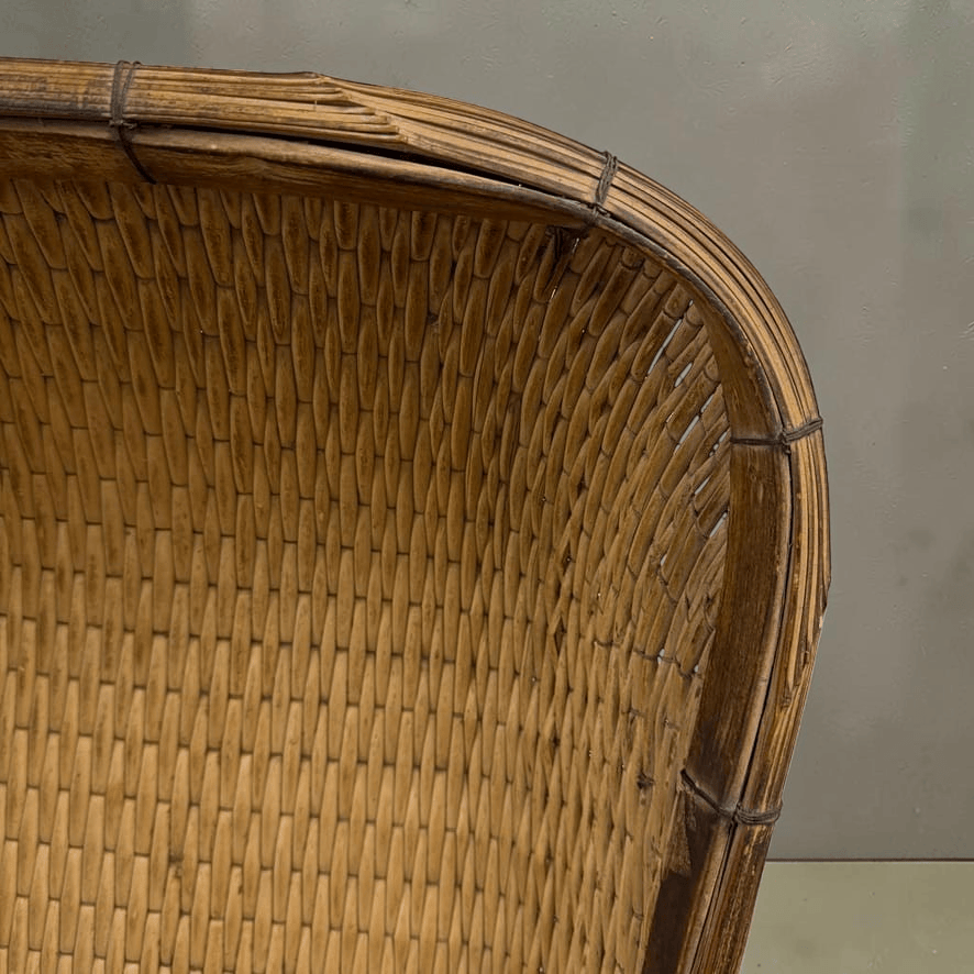 Water Tiger Decor Large Rectangle Willow Scooped Basket