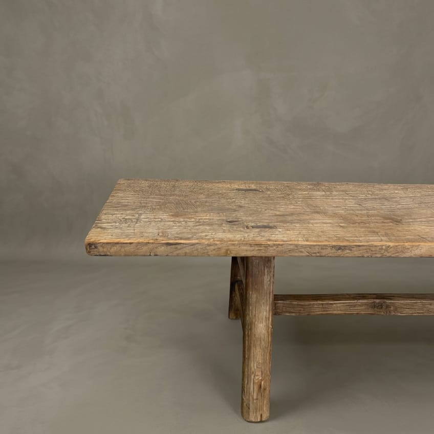 Water Tiger Furniture Antique Long Elm Bench | 190x40x45h cm