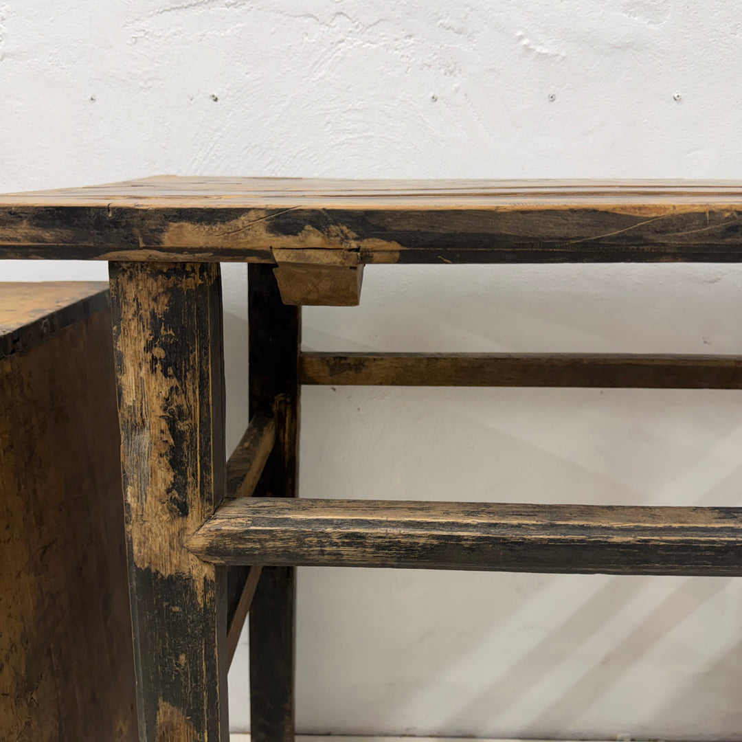 Water Tiger Furniture Blackened Antique Short Elm Console