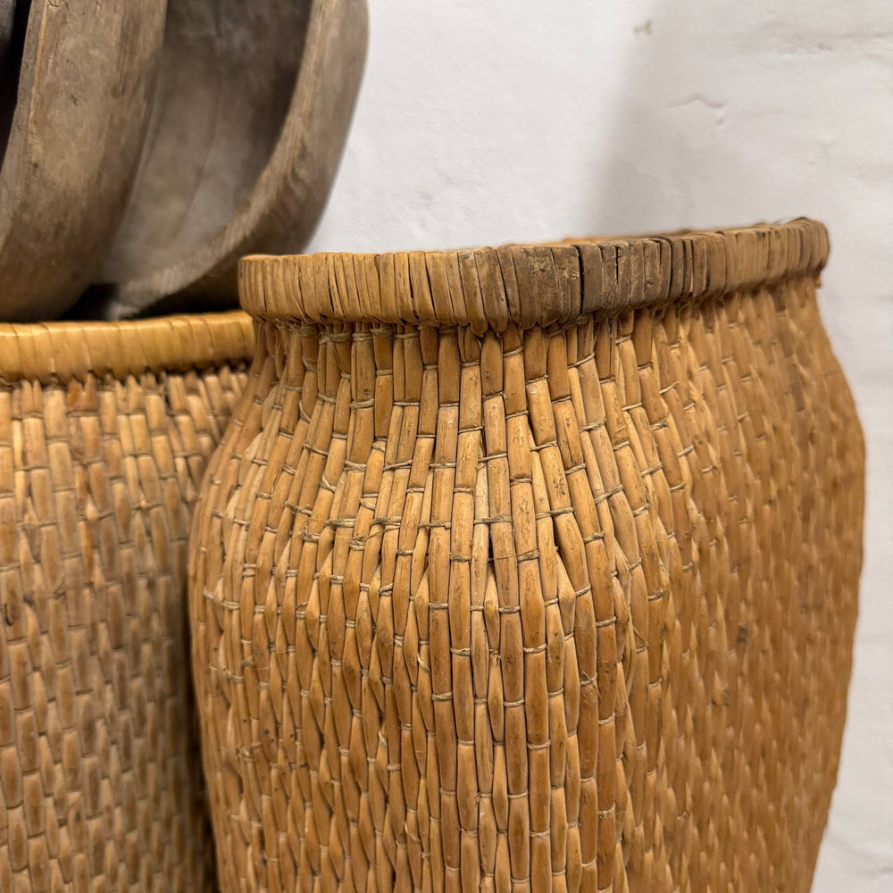 Water Tiger Decor Antique Chinese Willow Baskets