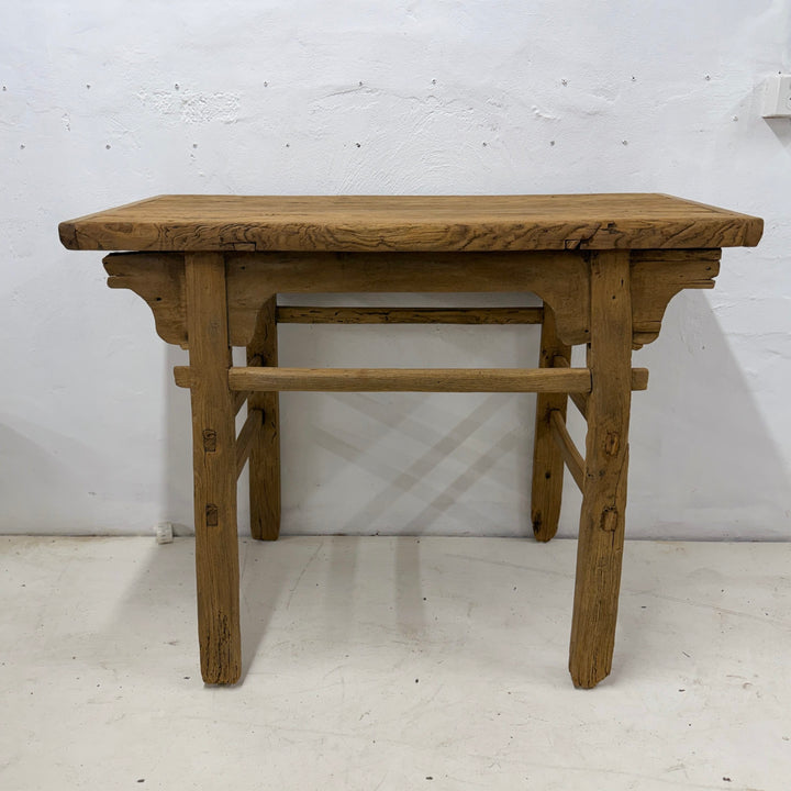 Water Tiger Furniture Light Coloured Antique Short Elm Console | 104x49x83cm
