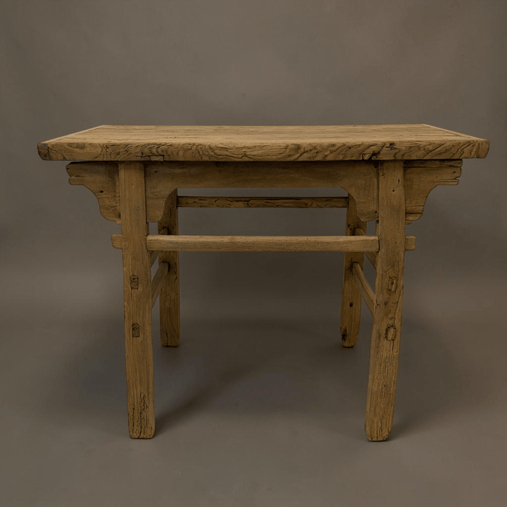Water Tiger Furniture Light Coloured Antique Short Elm Console | 104x49x83cm