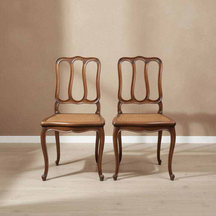 Water Tiger Furniture Oak Louis XV Style Chairs  | French Furniture . Set of 6
