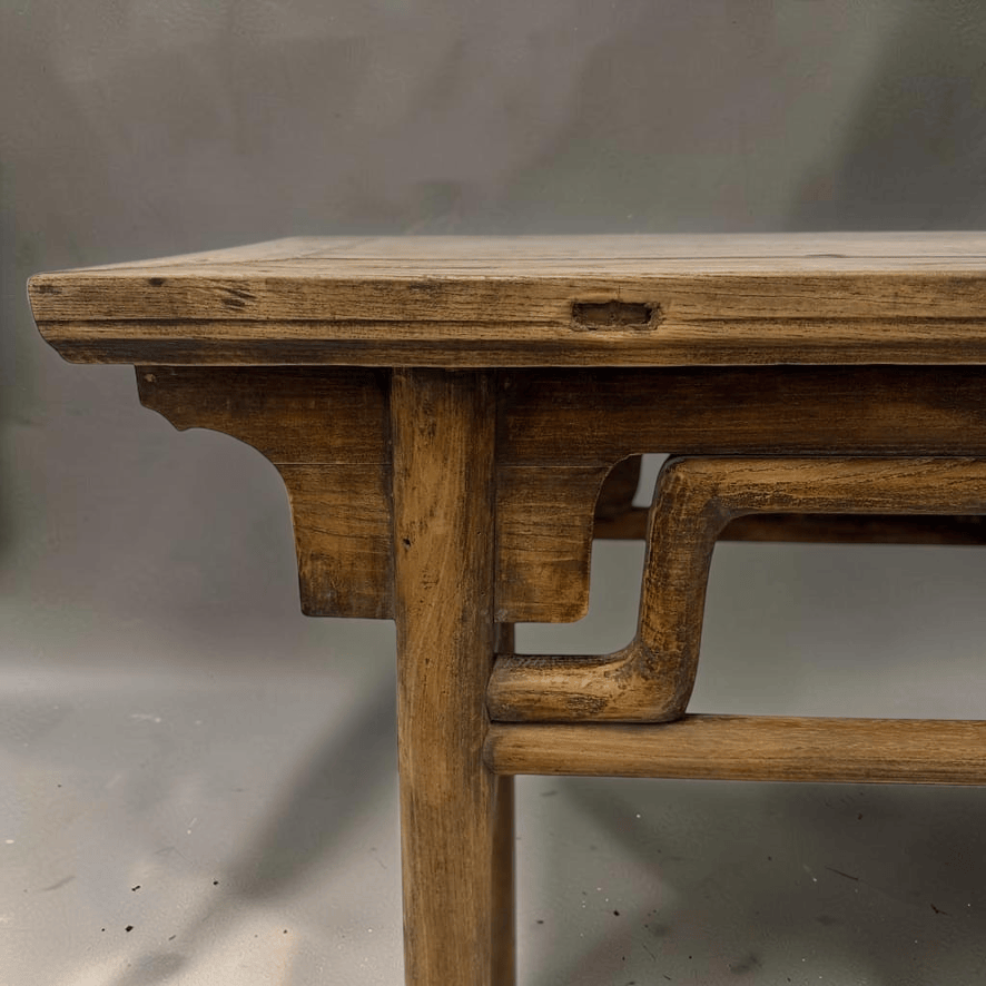Water Tiger Furniture Light Coloured Antique Short Elm Entry Table | 96x50x87cm