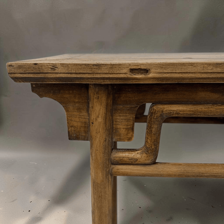 Water Tiger Furniture Light Coloured Antique Short Elm Entry Table | 96x50x87cm