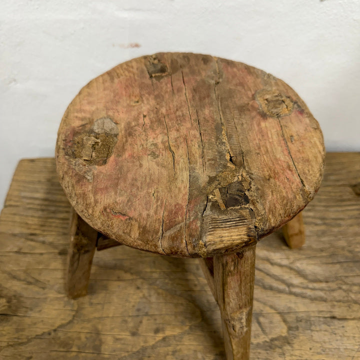 Water Tiger Furniture Small Chinese Elm Round Stool