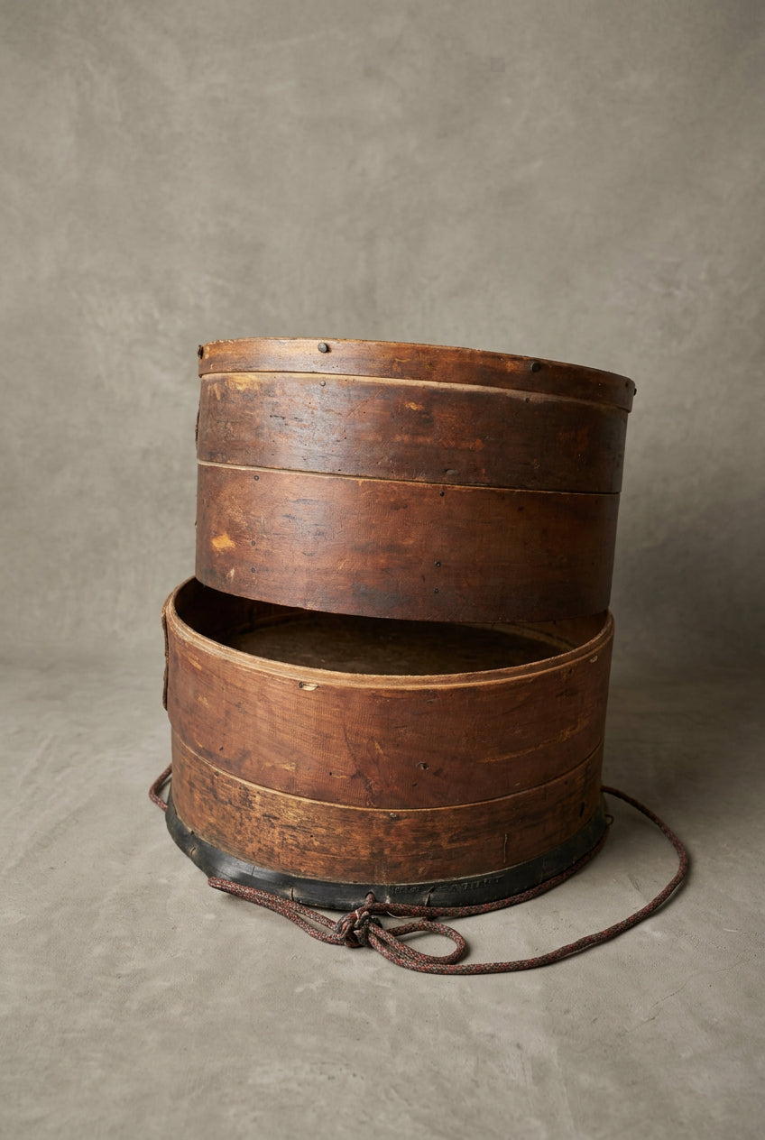 Water Tiger Decor Chinese Bamboo Food Container, Late 19th Century.