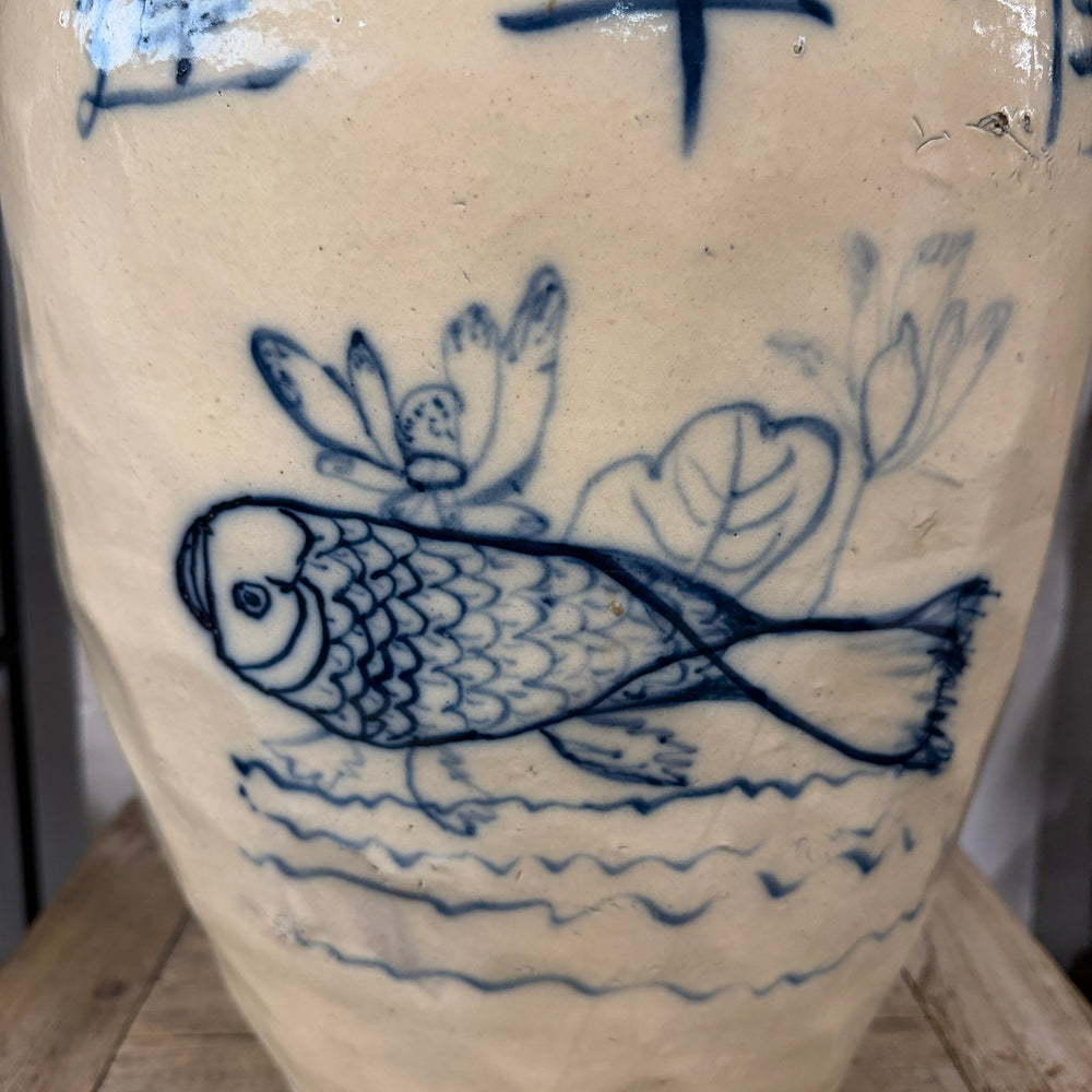 Water Tiger Decor A Cizhou  Ming Dynasty Ceramic Planter - Vessel "Fish"