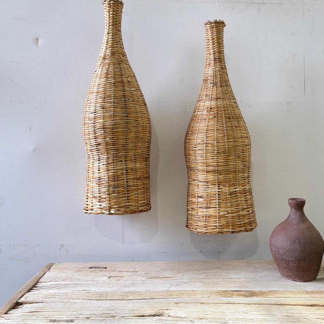 Water Tiger china Vintage Chinese Cane Fishing Traps Lampshades - Unique Decor
