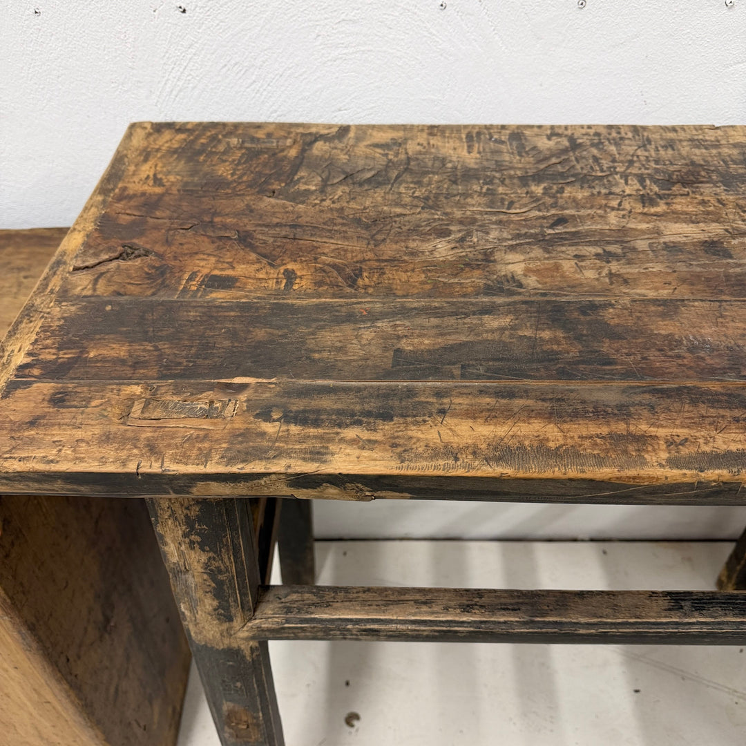 Water Tiger Furniture Blackened Antique Short Elm Console
