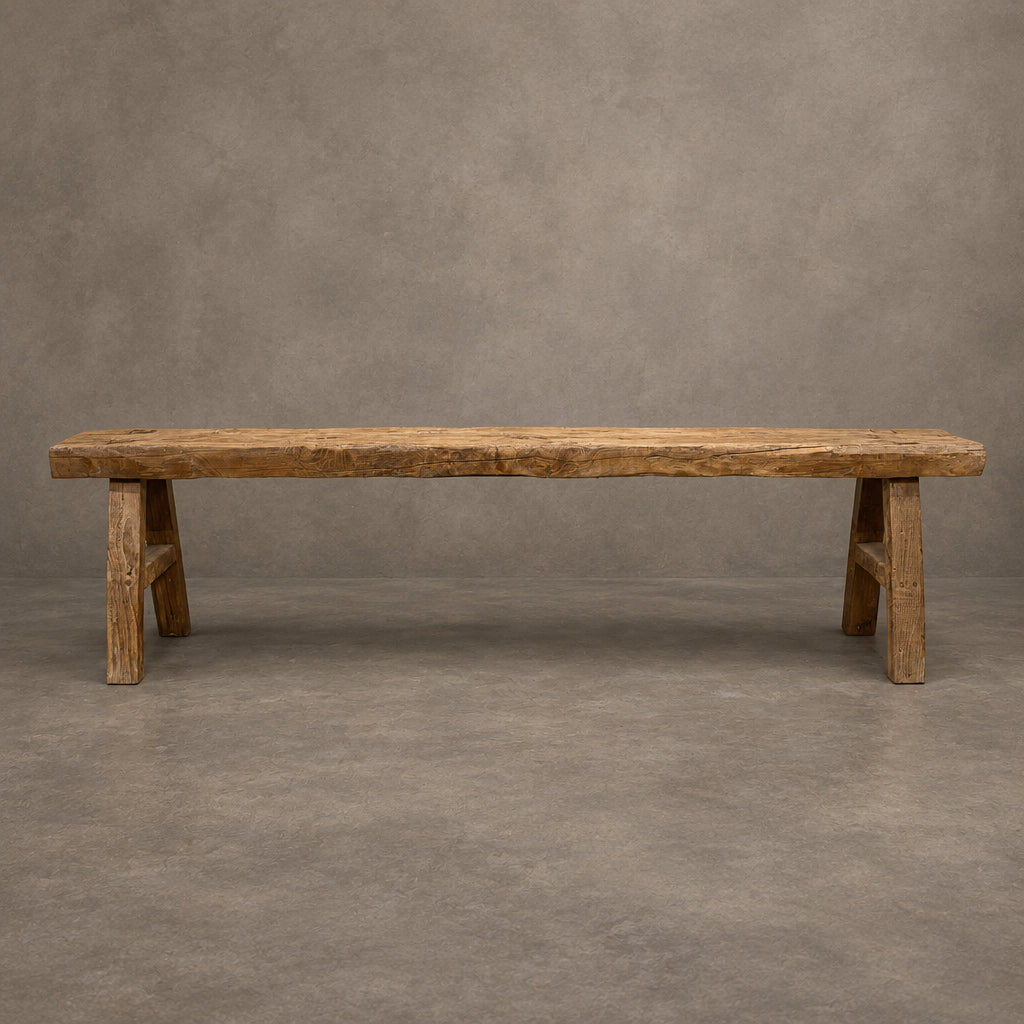 Water Tiger Decor Rustic Teak Wood Bench From Java