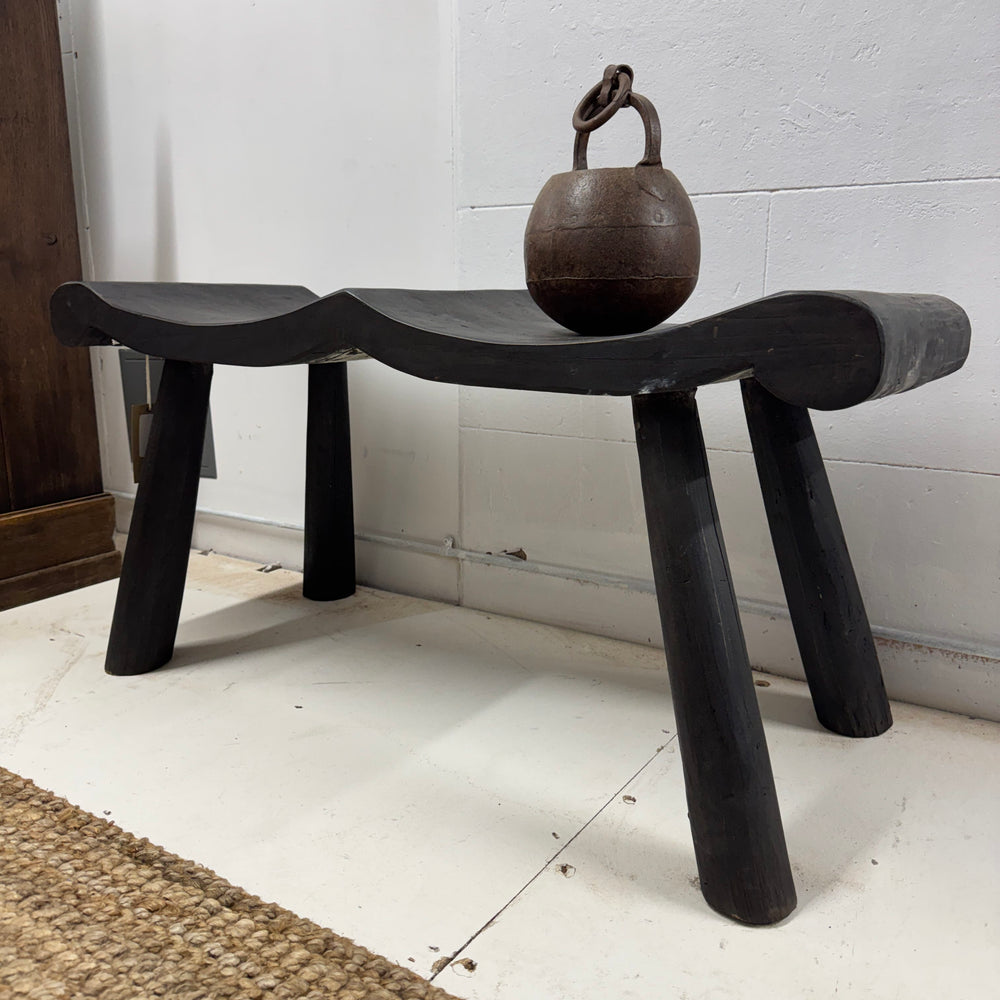 Water Tiger Furniture Two Seater Wavy Bench - Handcrafted Teakwood Furniture