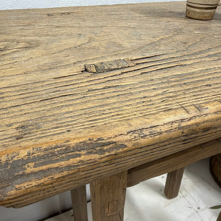 Water Tiger Furniture Antique Short Elm Console | 75x58x39cm