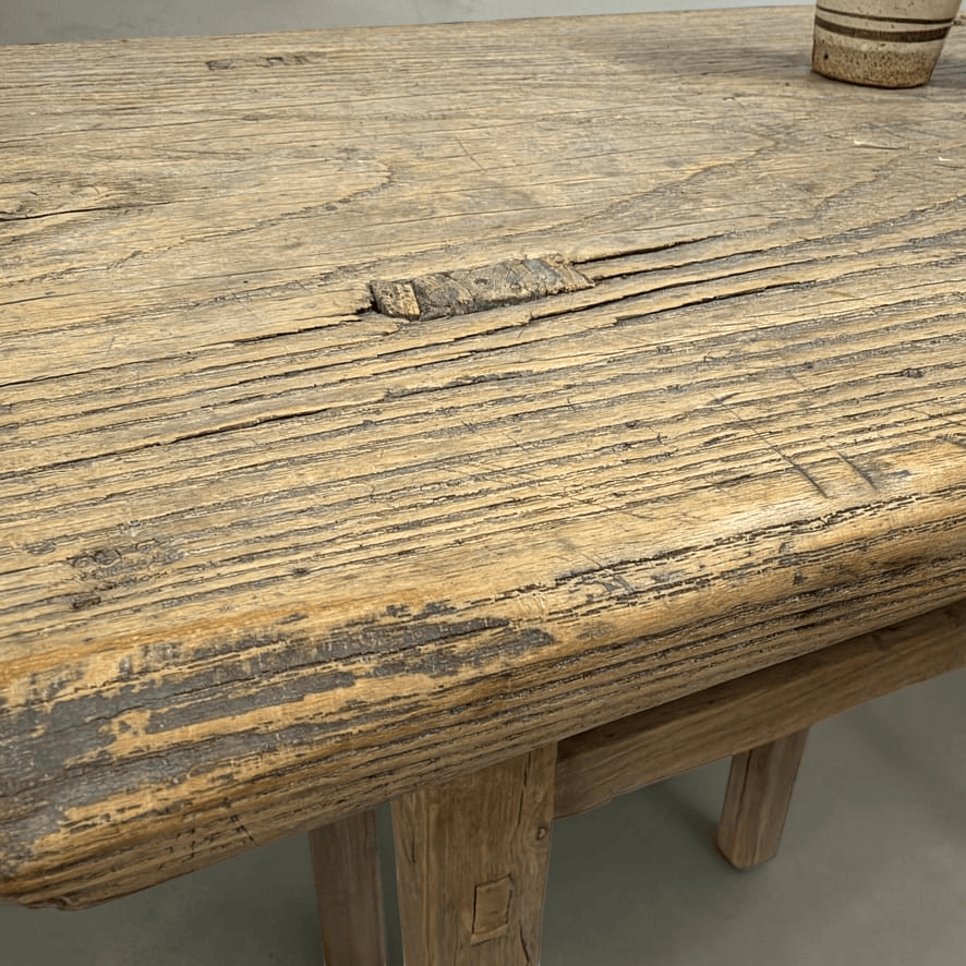 Water Tiger Furniture Antique Short Elm Console | 75x58x39cm