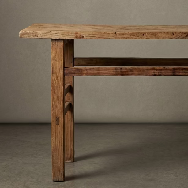 Water Tiger Furniture Light Coloured Antique Elm Console | 173x38x83cm