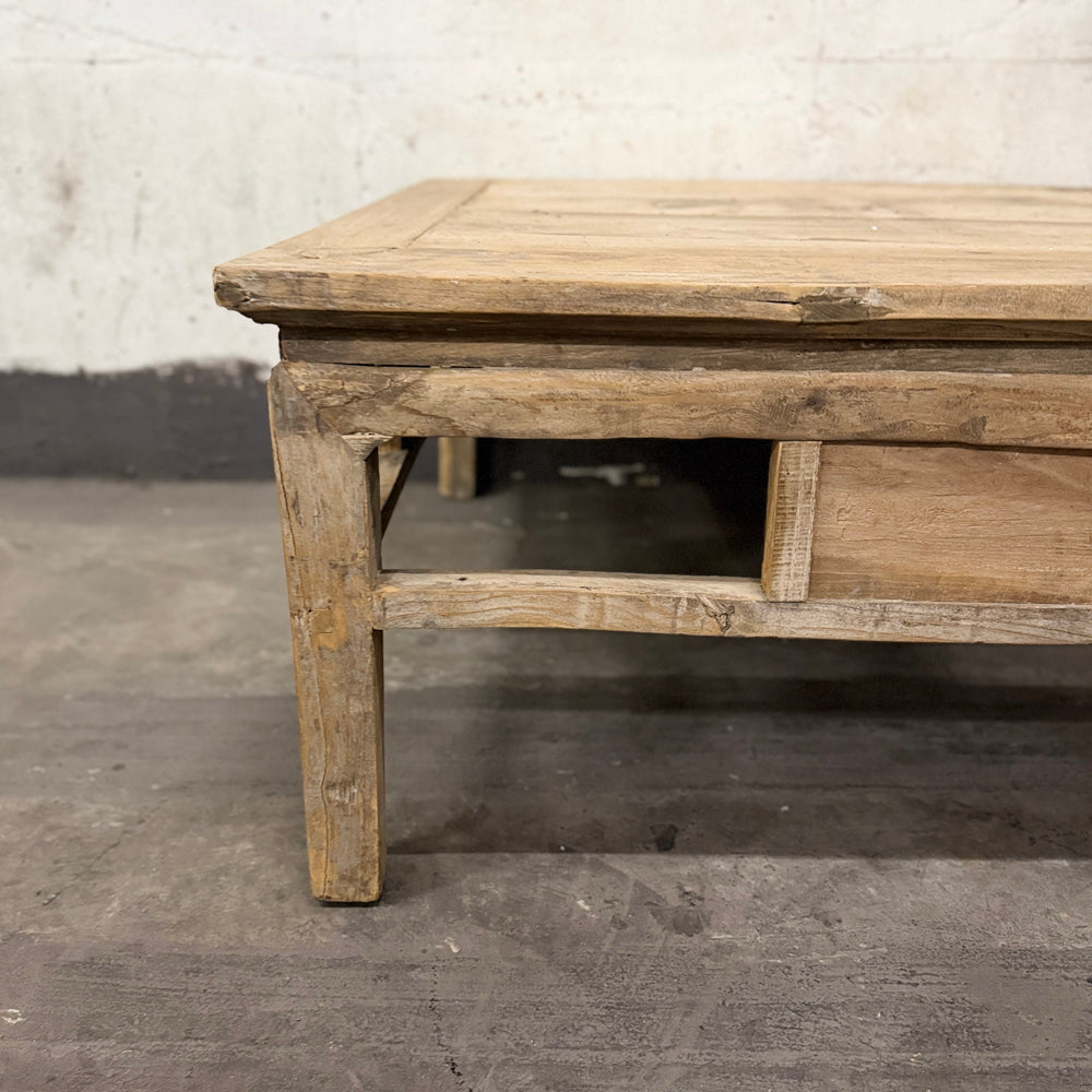 Water Tiger Furniture Square Chinese Low Elm Coffee Table | 95x95x45cm