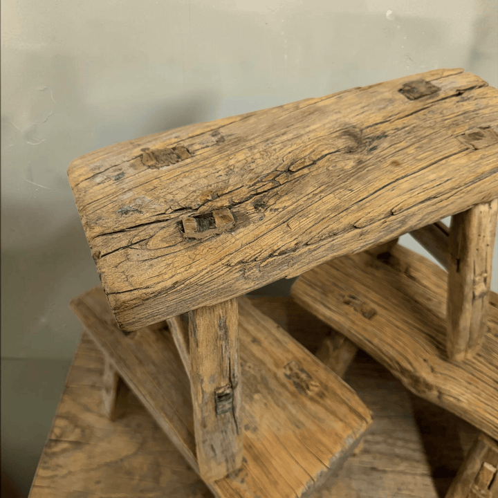 Water Tiger Furniture Vintage Chinese Elm Mini Stools