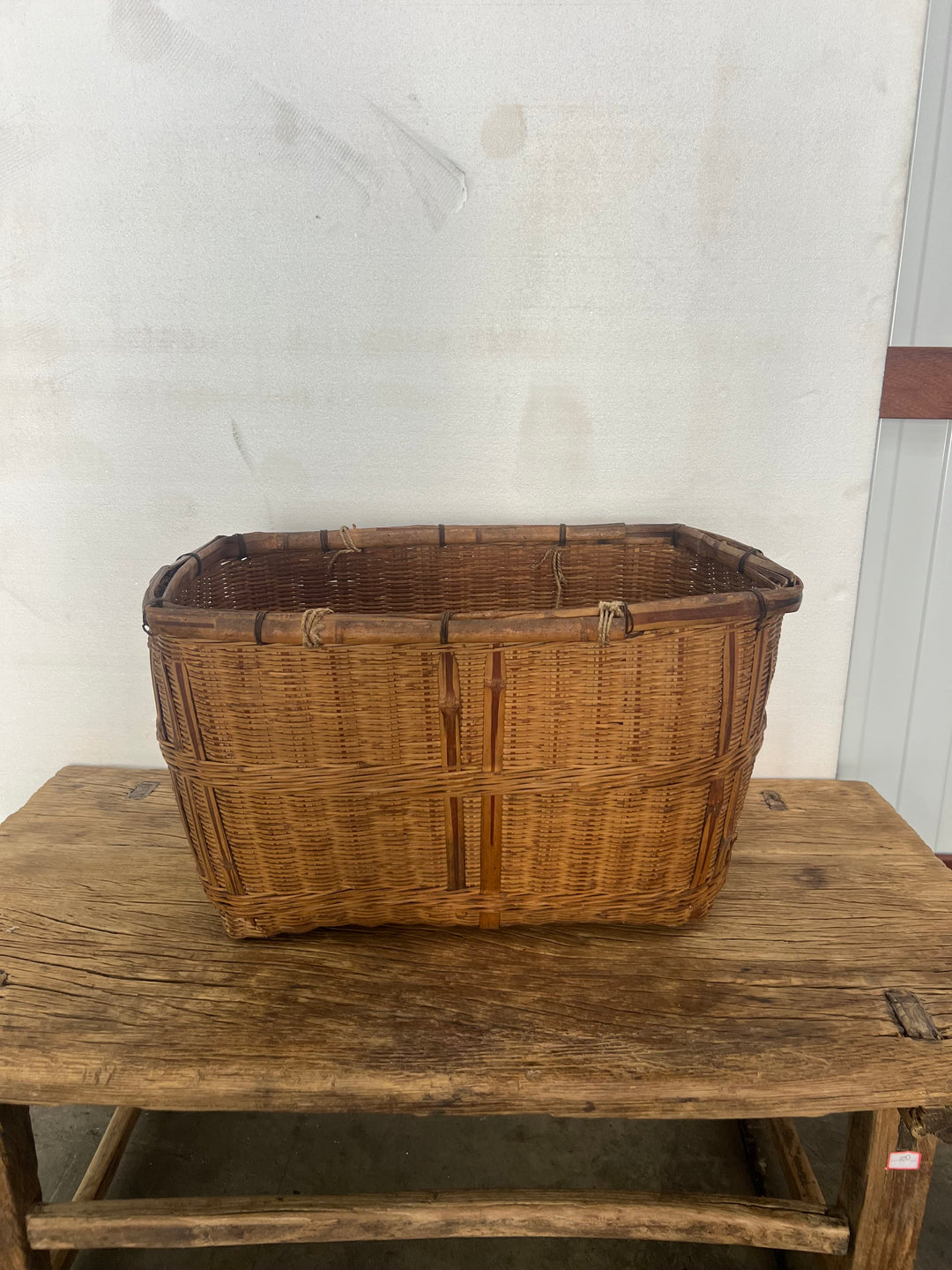 Water Tiger Decor Rectangle Antique Grain Basket