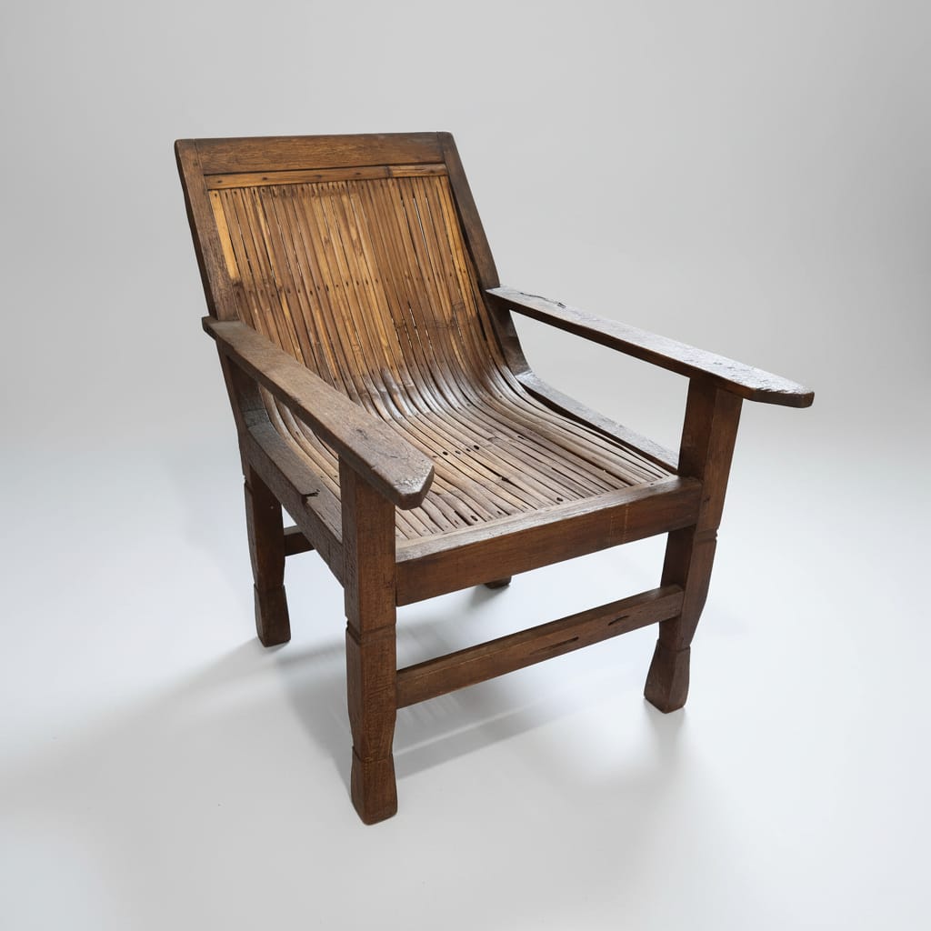 Water Tiger Decor Bamboo and Teak Plantation  Chair
