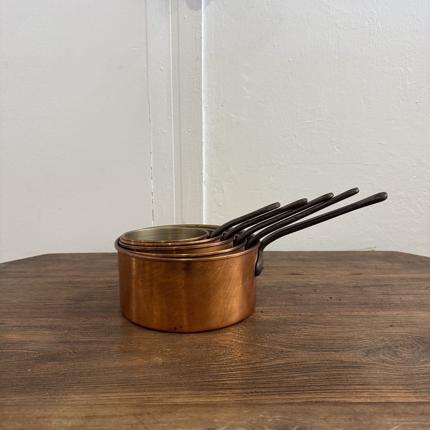 Water Tiger France Set Of 5 Copper French Pots