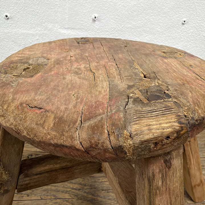 Water Tiger Furniture Small Chinese Elm Round Stool