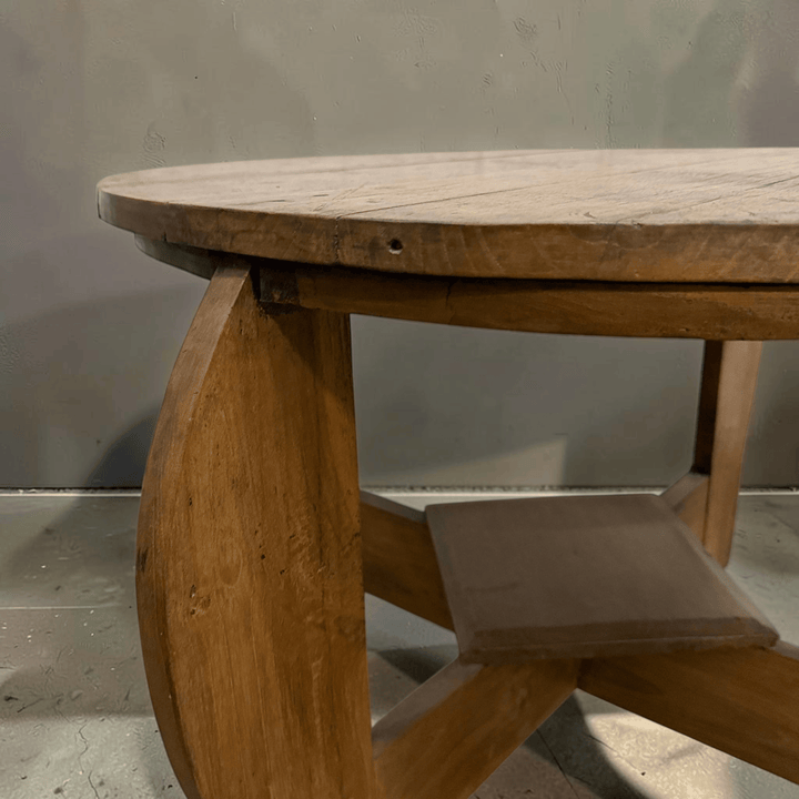 Water Tiger Decor Art Deco Colonial Teak Side Table