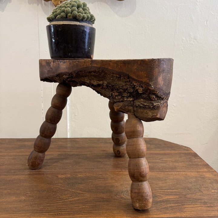Water Tiger Furniture French Brutalist Stool On Three Legs