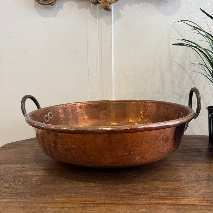 Water Tiger France Antique Copper Jam Basin With Handles
