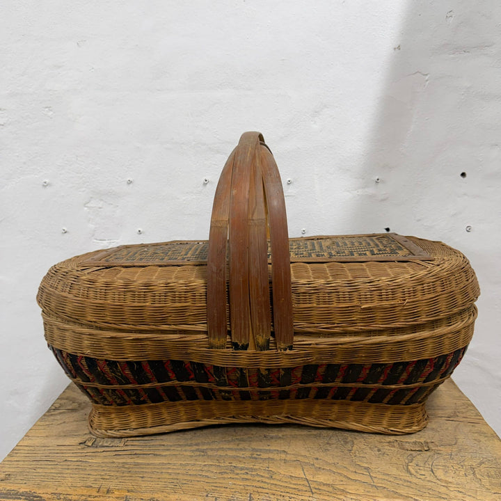 Water Tiger Decor Ancient Chinese Lidded Baskets