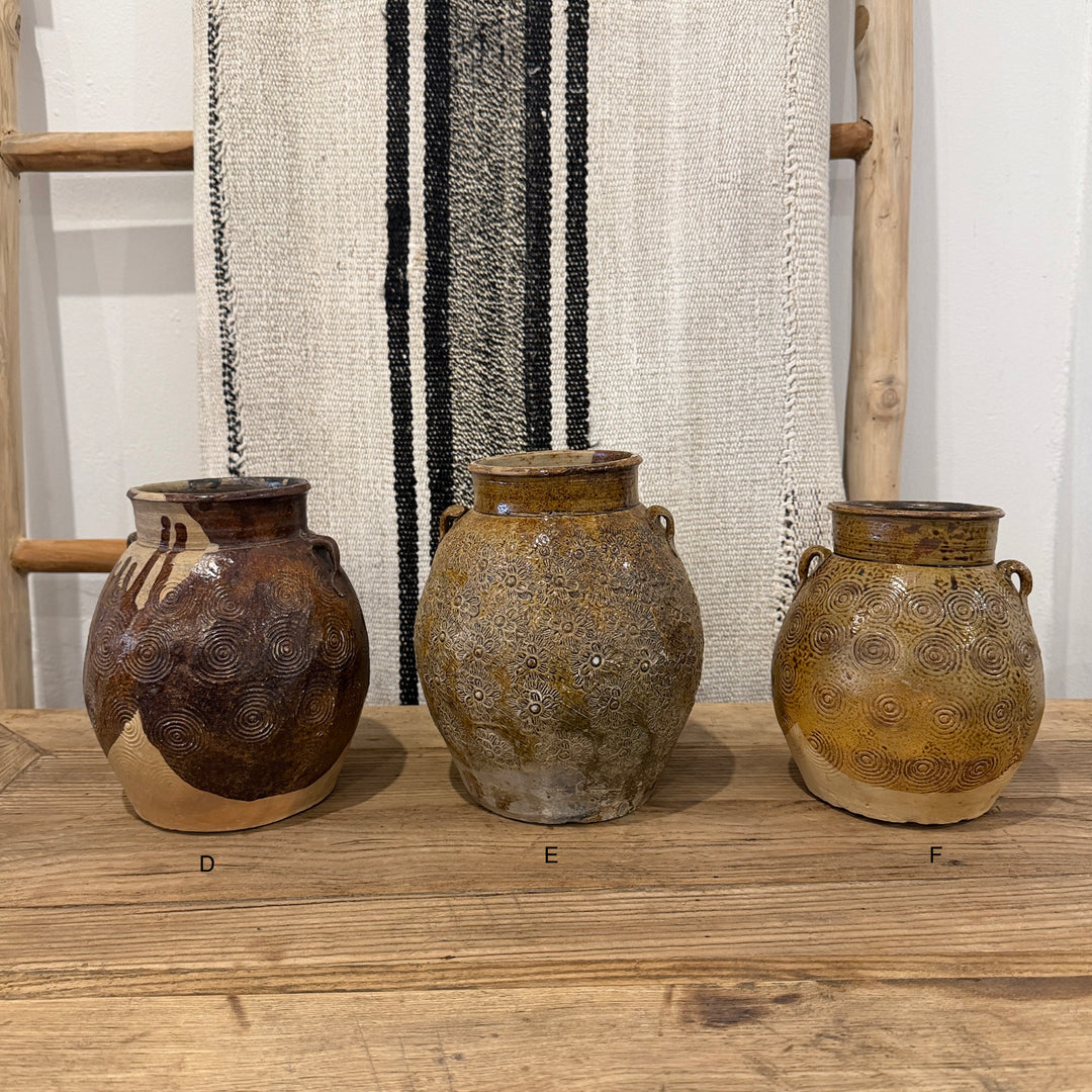 Water Tiger Decor Antique Glazed Yunnan Storage Vases