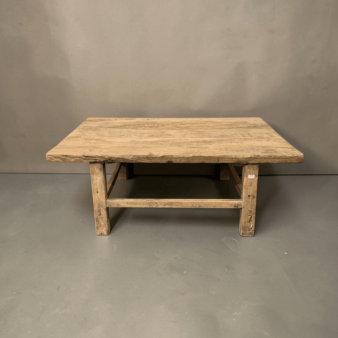 Water Tiger Furniture Rectangle Chinese Elm Coffee Table | 100x69x38cm
