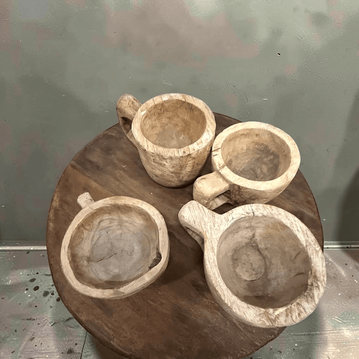 Water Tiger Decor Handcarved Grinding Bowls from Lombok